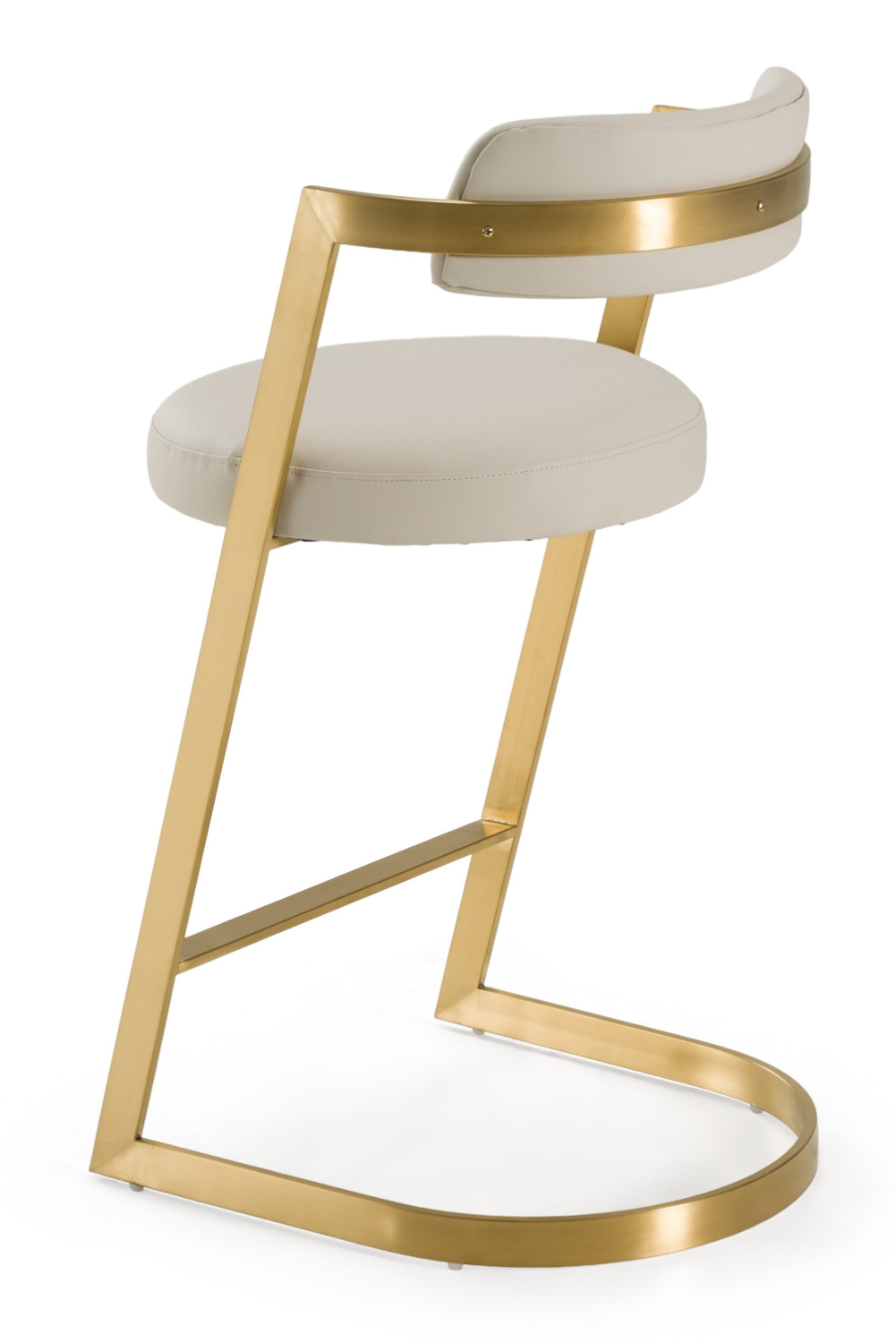   Gold Framed Cantilevered Counter Stool | Oroa.com