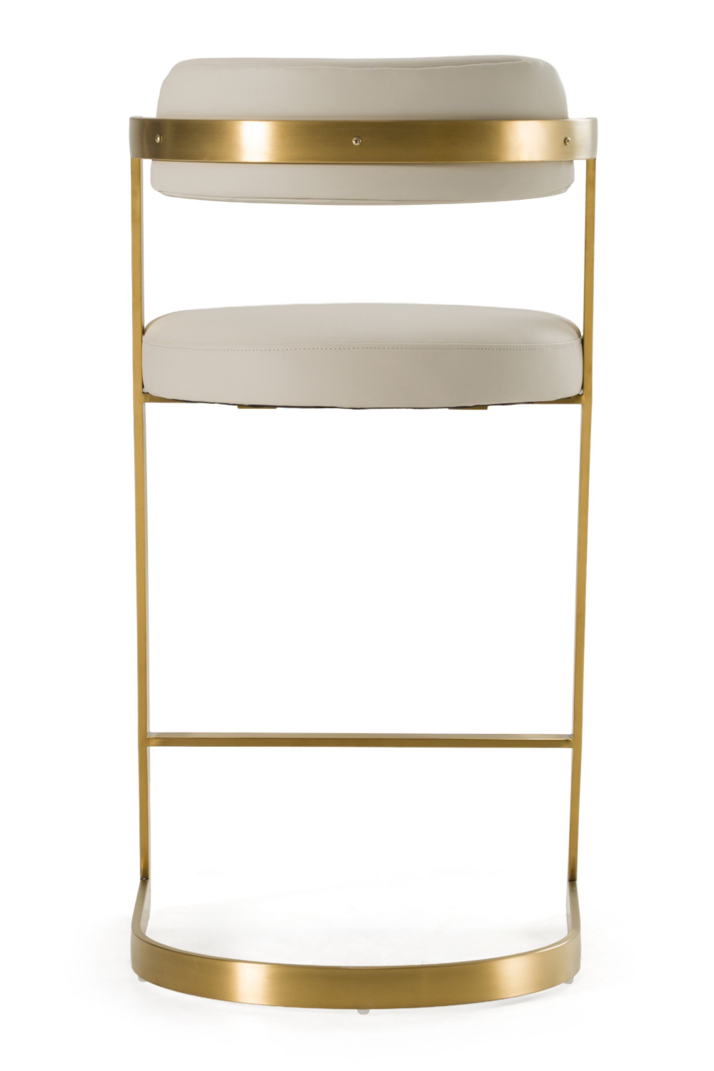   Gold Framed Cantilevered Counter Stool | Oroa.com