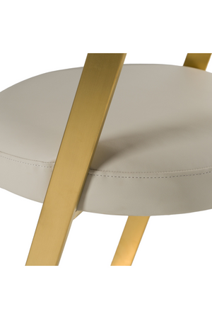   Gold Framed Cantilevered Counter Stool | Oroa.com