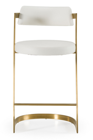   Gold Framed Cantilevered Counter Stool | Oroa.com