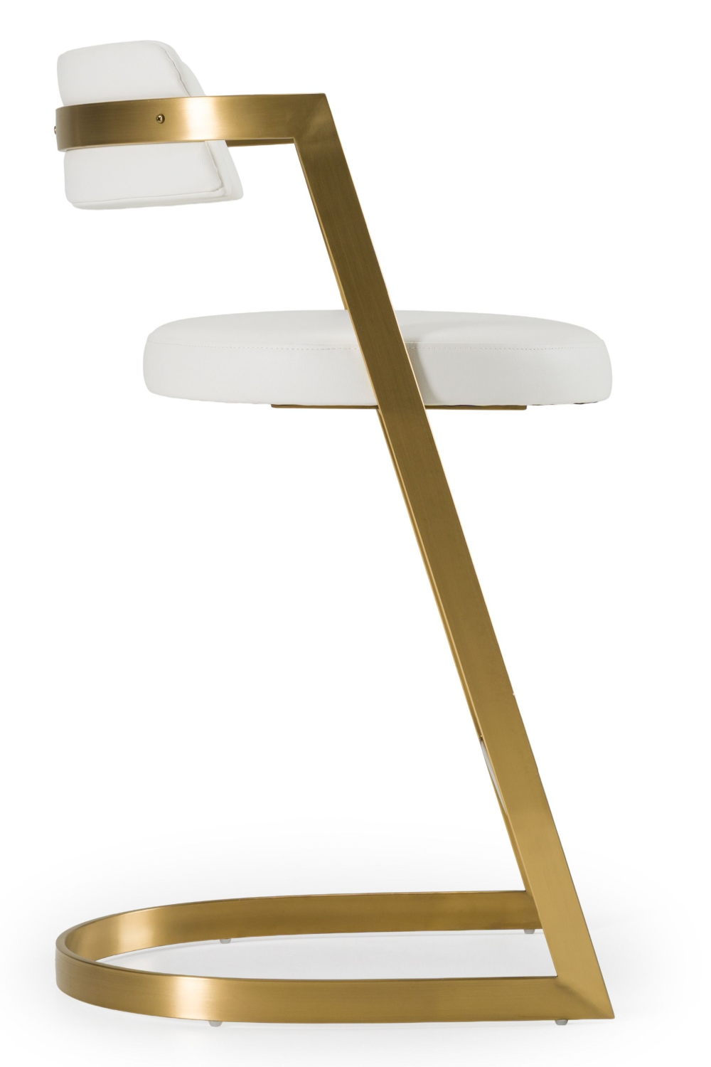   Gold Framed Cantilevered Counter Stool | Oroa.com