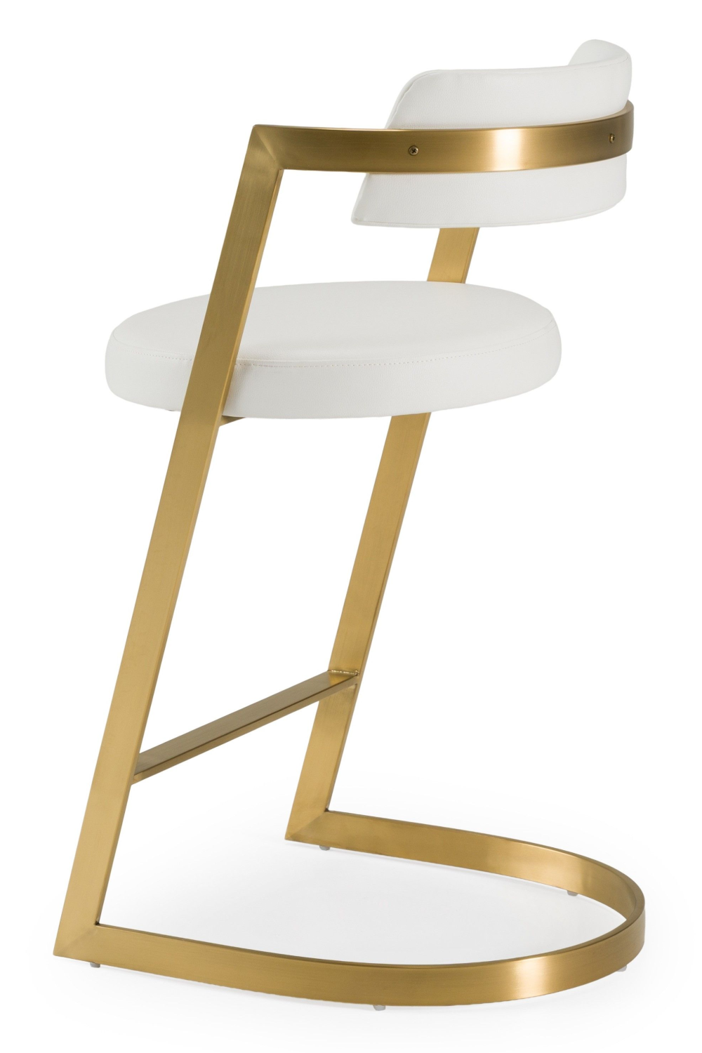   Gold Framed Cantilevered Counter Stool | Oroa.com