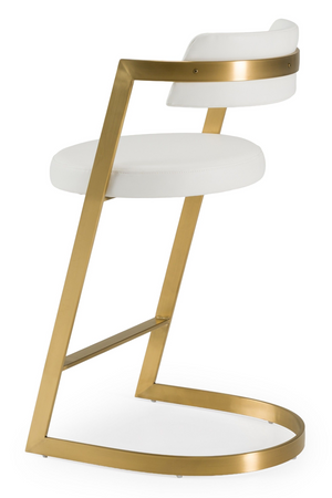   Gold Framed Cantilevered Counter Stool | Oroa.com