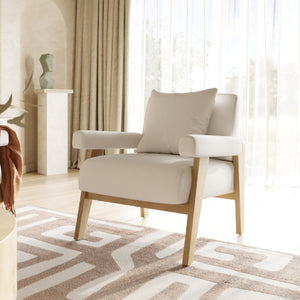   White Fabric Accent Chair | Oroa.com