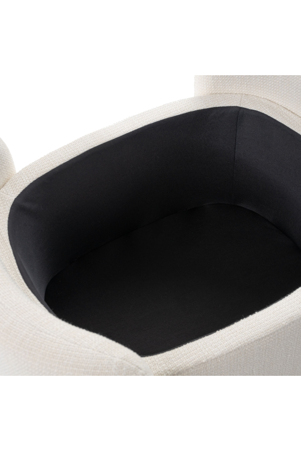   Cream Oval Storage Ottoman | Oroa.com