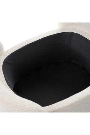   Cream Oval Storage Ottoman | Oroa.com