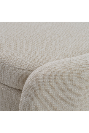   Cream Oval Storage Ottoman | Oroa.com