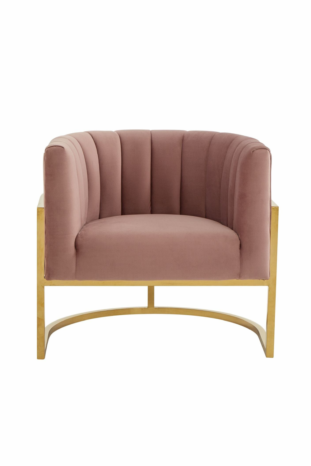   Velvet Channel-Tufted Accent Chair | Oroa.com