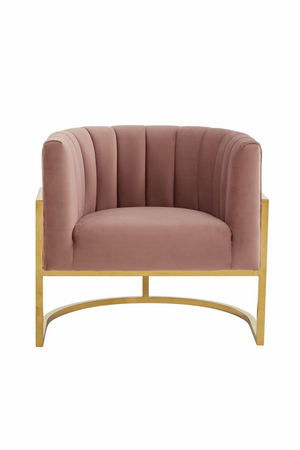   Velvet Channel-Tufted Accent Chair | Oroa.com