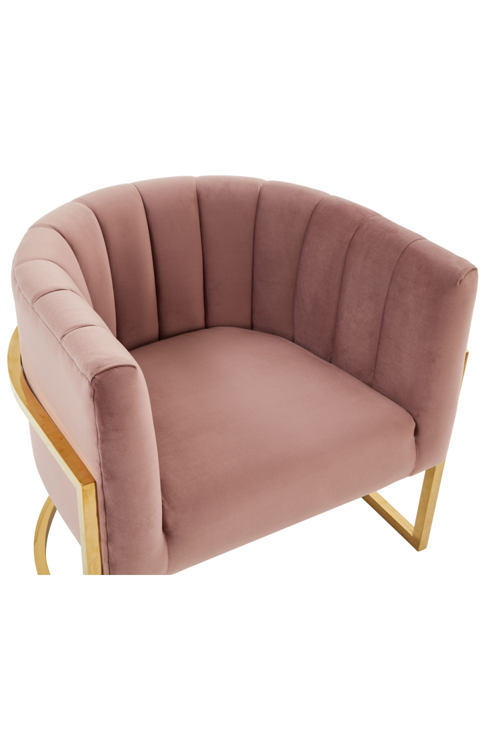   Velvet Channel-Tufted Accent Chair | Oroa.com