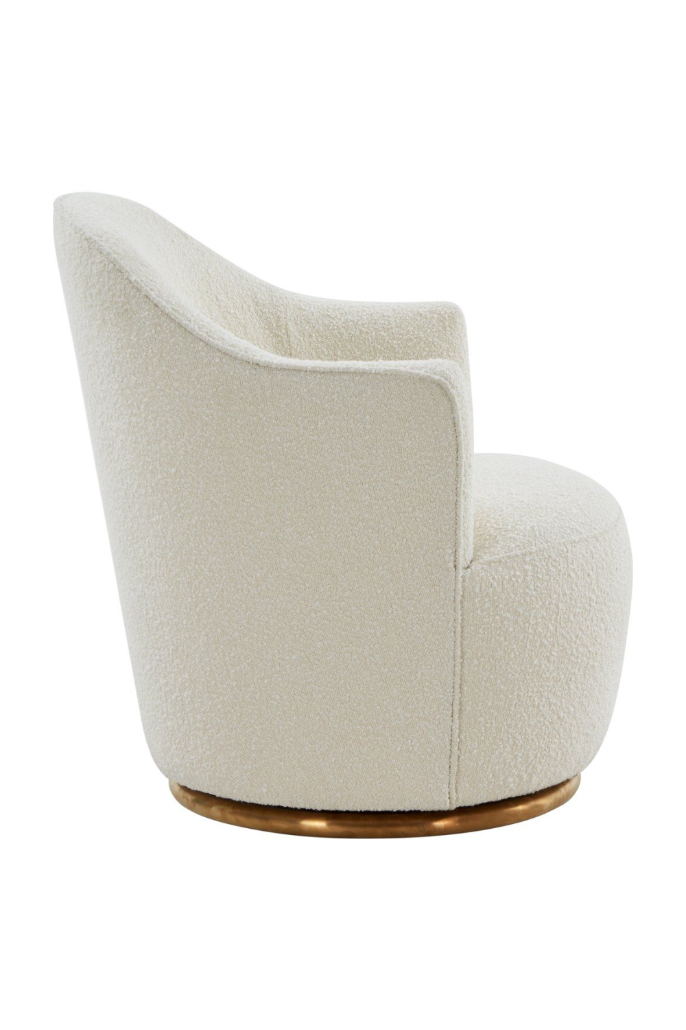   White Sherpa Swivel Accent Chair | Oroa.com