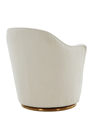   White Sherpa Swivel Accent Chair | Oroa.com
