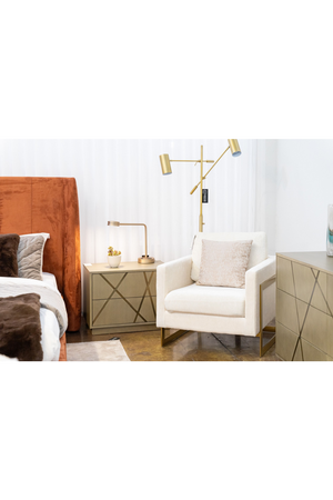   Metal Framed Square Accent Chair | Oroa.com