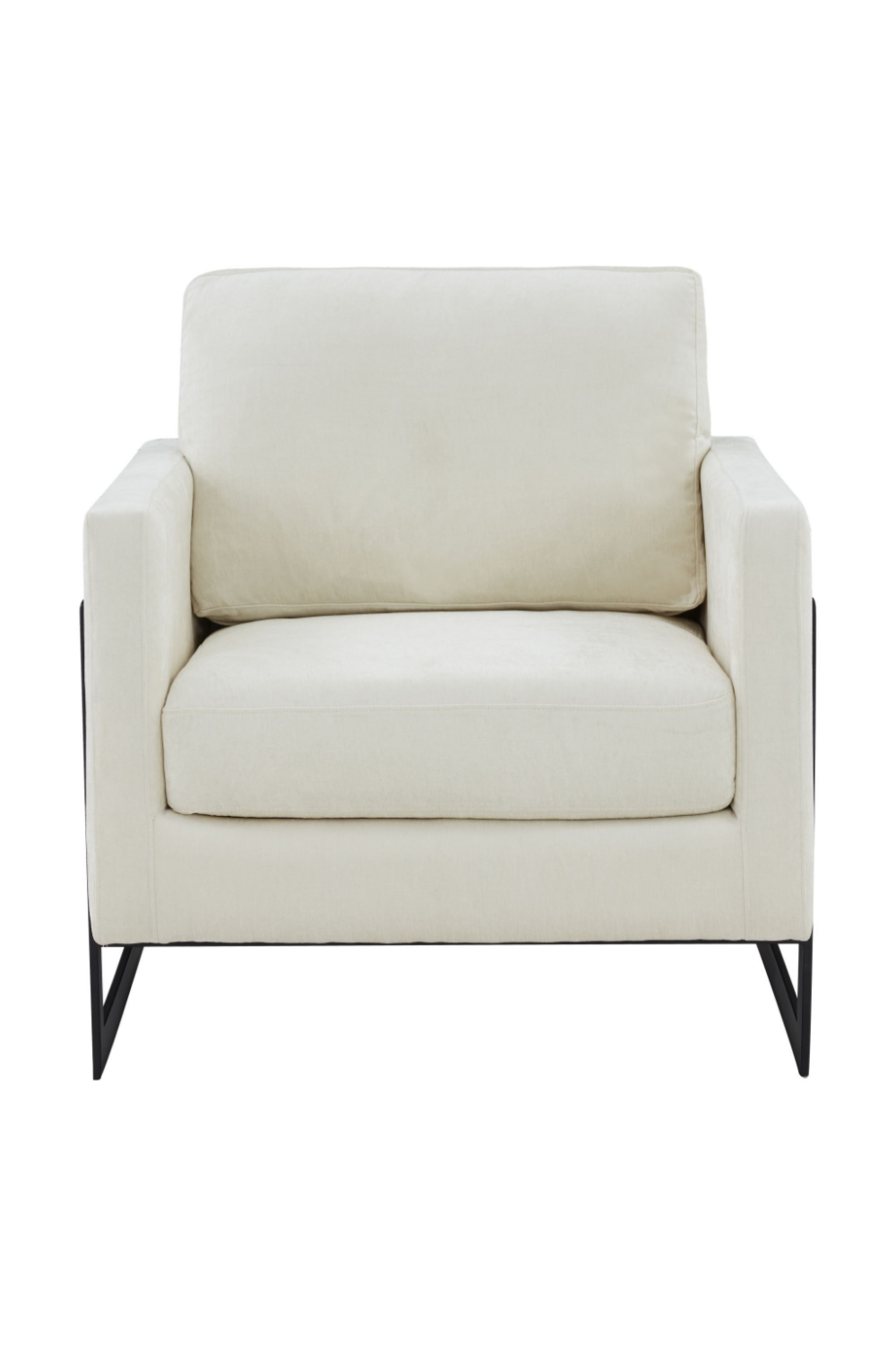   Metal Framed Square Accent Chair | Oroa.com