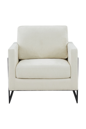   Metal Framed Square Accent Chair | Oroa.com