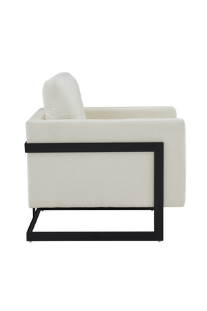   Metal Framed Square Accent Chair | Oroa.com