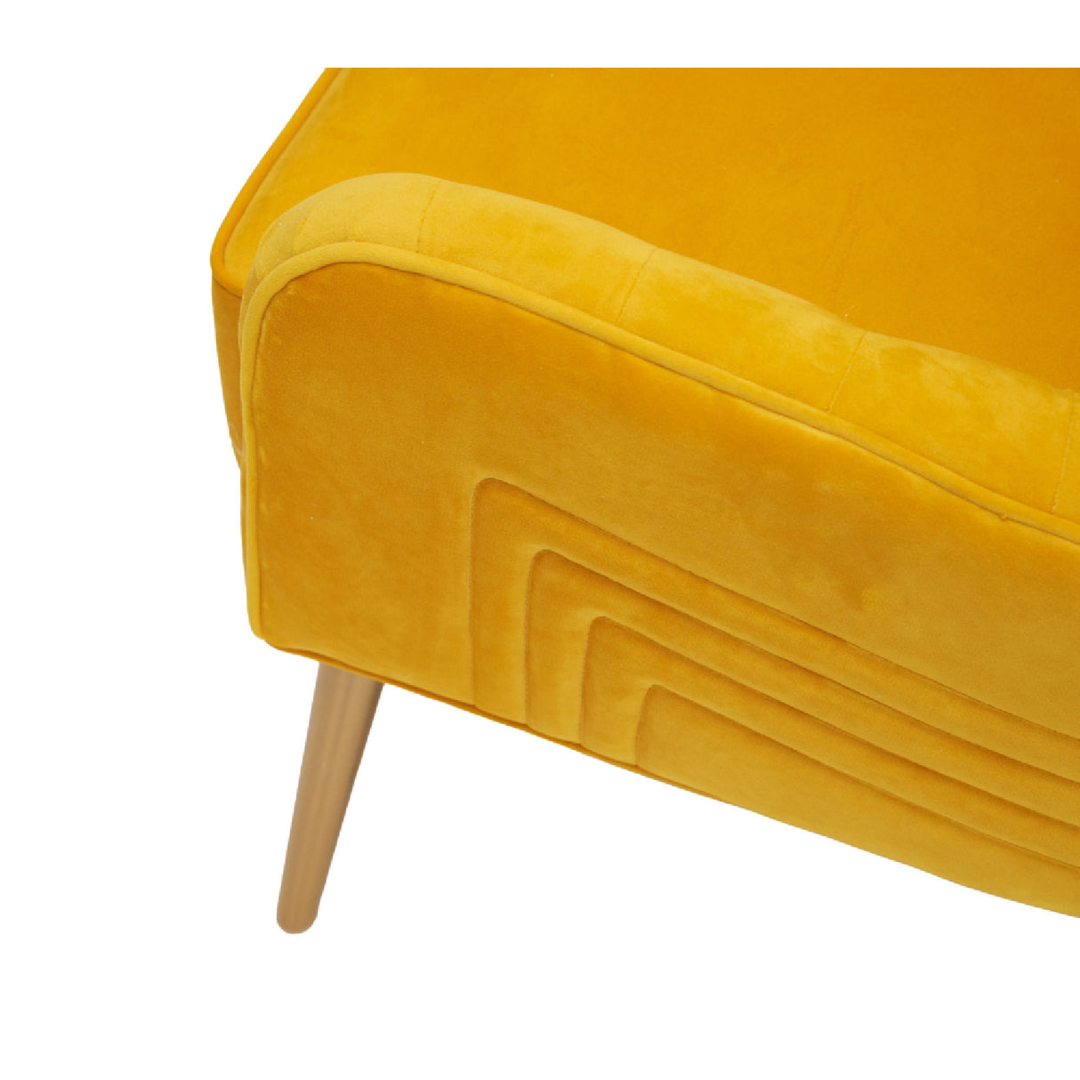   Yellow Velvet Tufted Accent Chair | Oroa.com