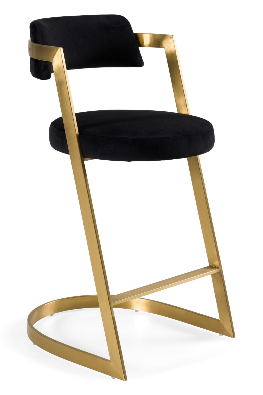   Gold Framed Cantilevered Counter Stool | Oroa.com