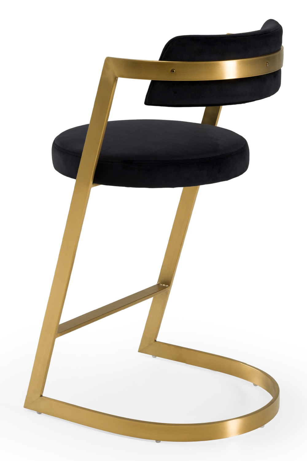   Gold Framed Cantilevered Counter Stool | Oroa.com
