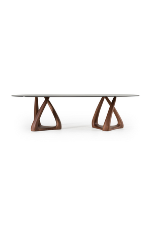   Gray Glass Oval Dining Table | Oroa.com