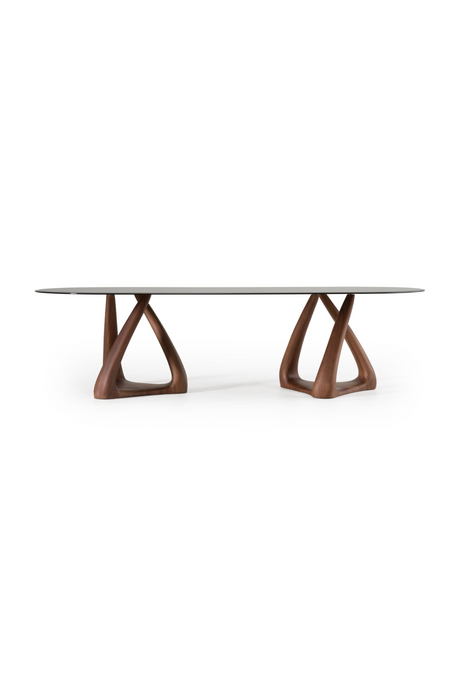   Gray Glass Oval Dining Table | Oroa.com