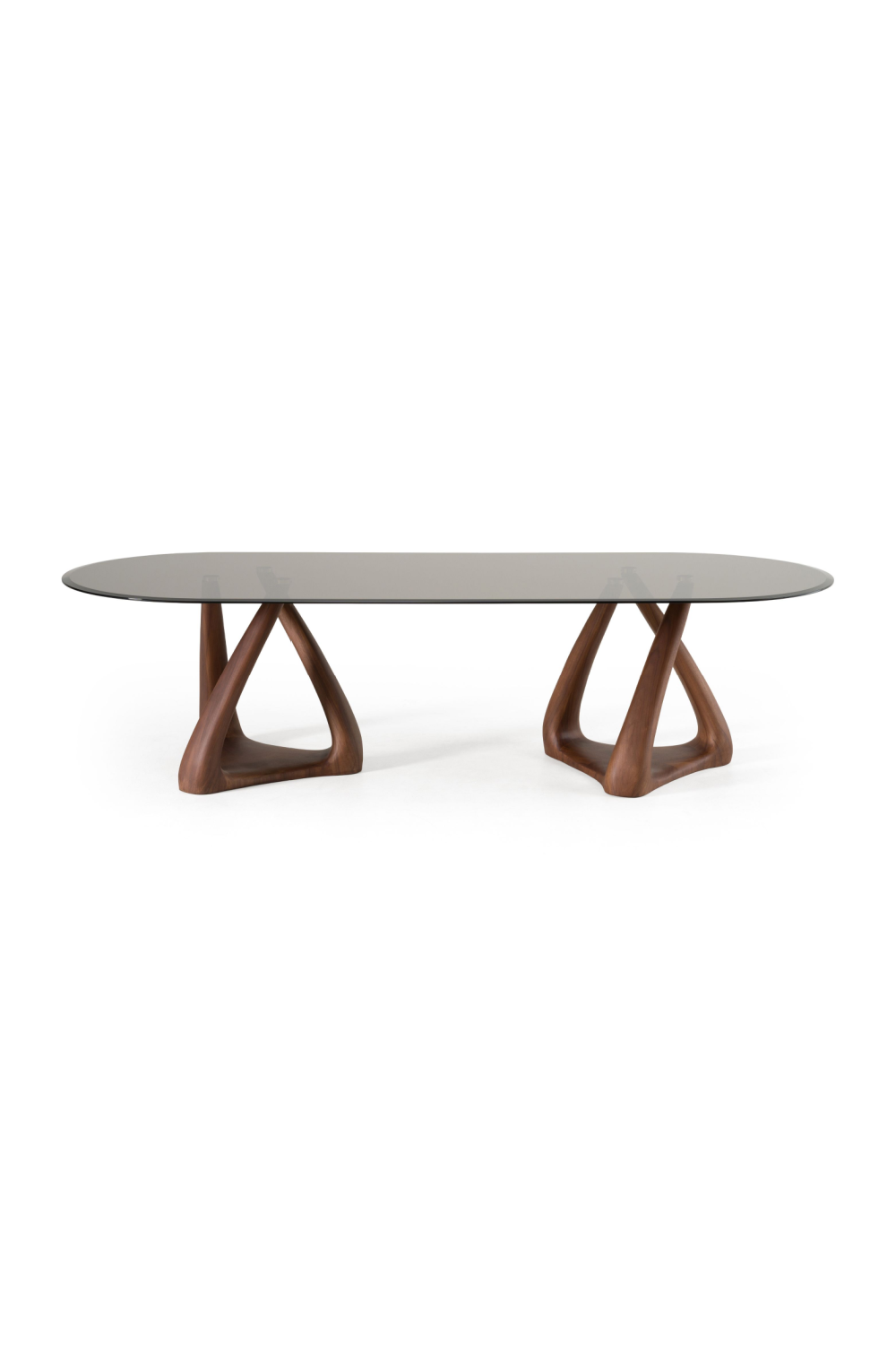   Gray Glass Oval Dining Table | Oroa.com
