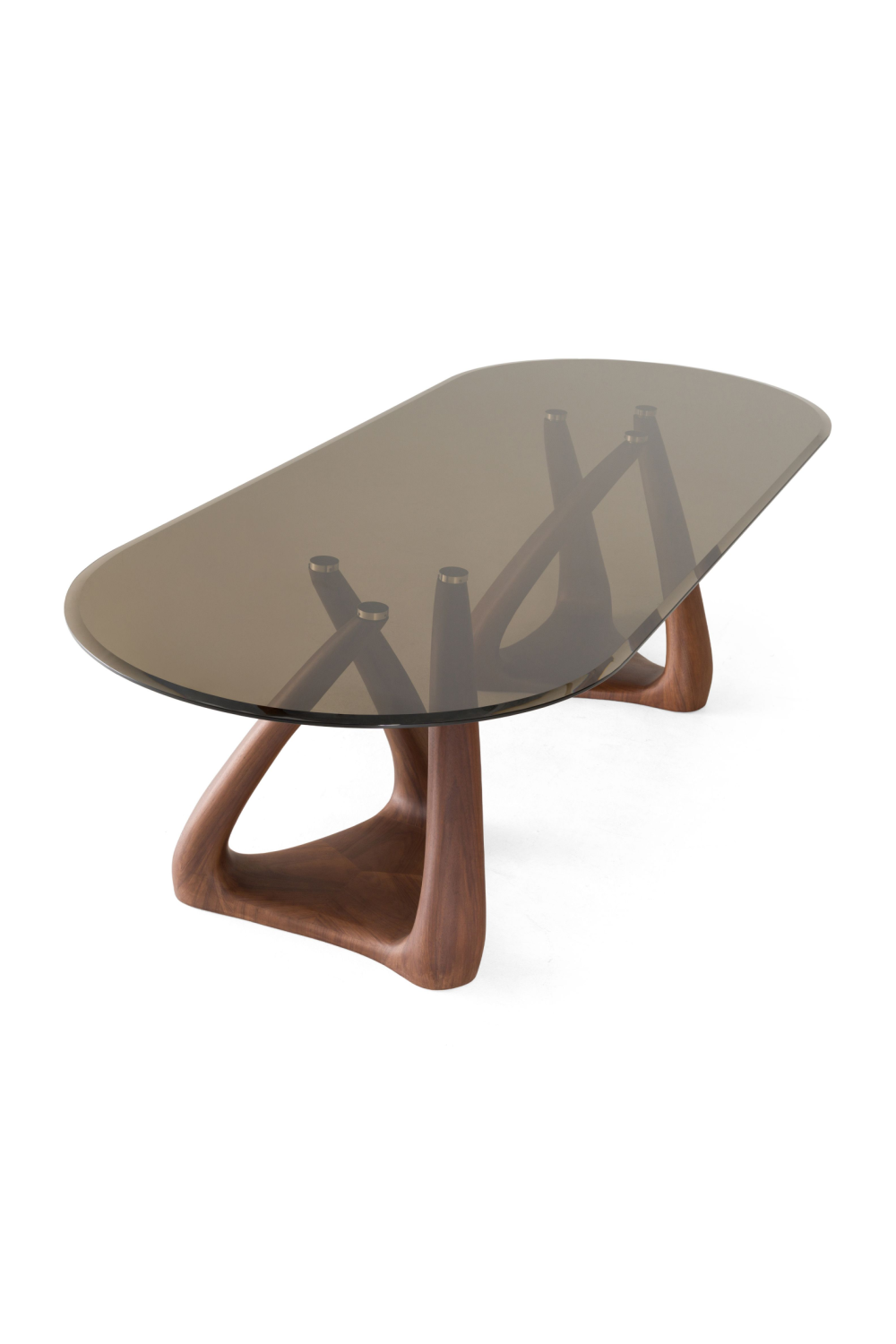   Gray Glass Oval Dining Table | Oroa.com