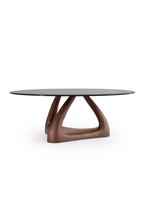   Round Gray Glass Coffee Table | Oroa.com