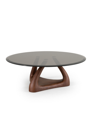   Round Gray Glass Coffee Table | Oroa.com