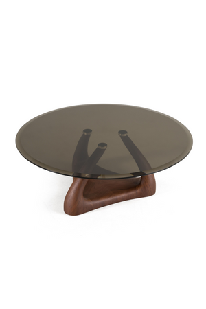   Round Gray Glass Coffee Table | Oroa.com