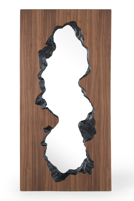   Walnut Leaning Floor Mirror | Oroa.com