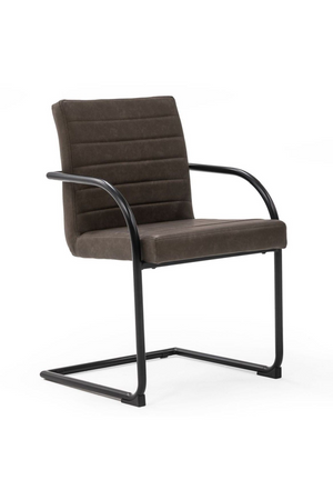   Vegan Leather Cantilevered Dining Chair | Oroa.com