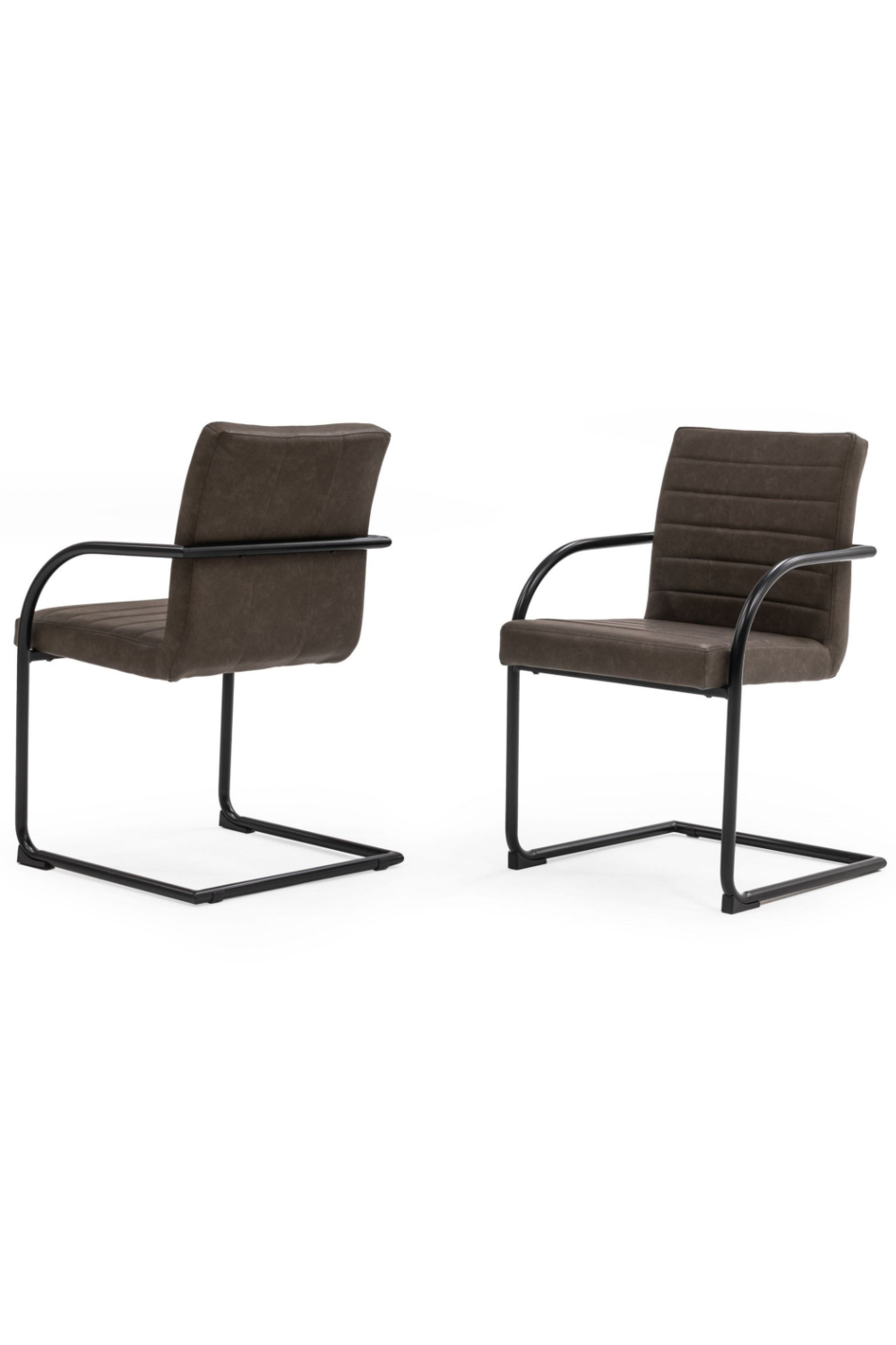   Vegan Leather Cantilevered Dining Chair | Oroa.com