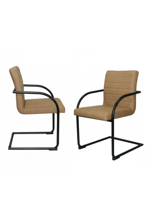   Vegan Leather Cantilevered Dining Chair | Oroa.com