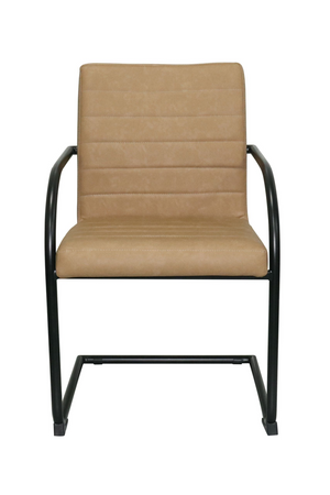   Vegan Leather Cantilevered Dining Chair | Oroa.com