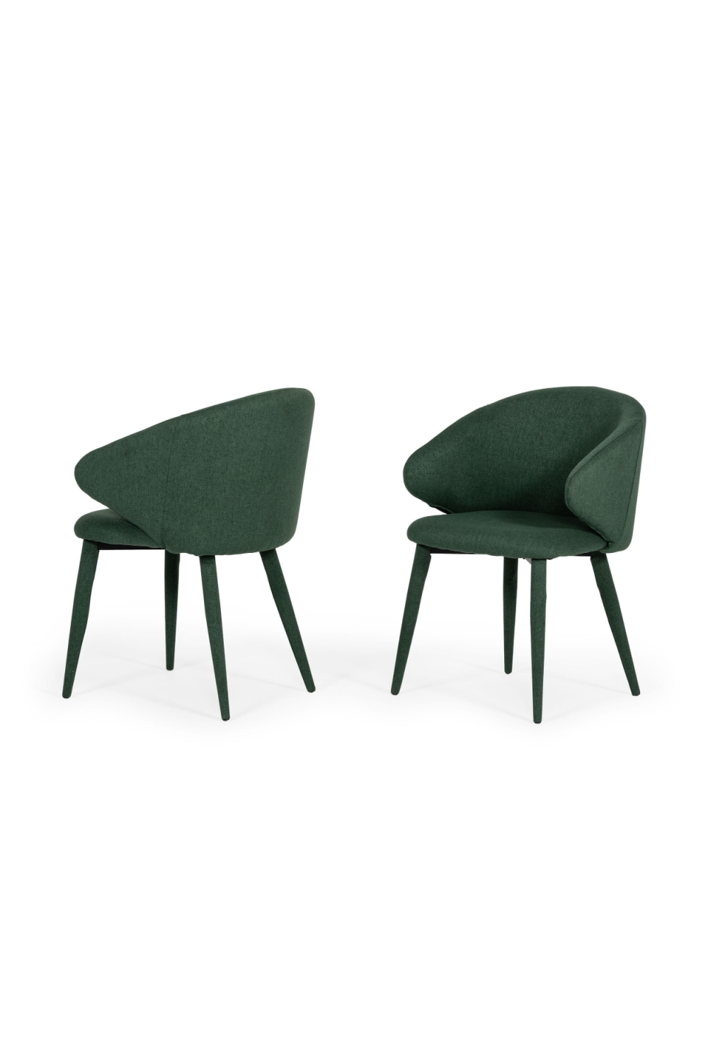   Green Linen Dining Chairs (2) | Oroa.com