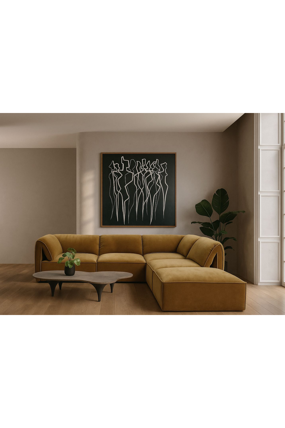   Orange 5-Piece Modular Sofa | Oroa.com