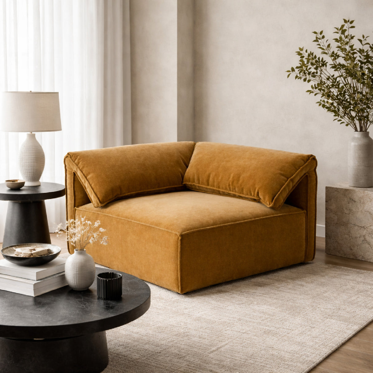   Orange Modular Corner Sofa | Oroa.com