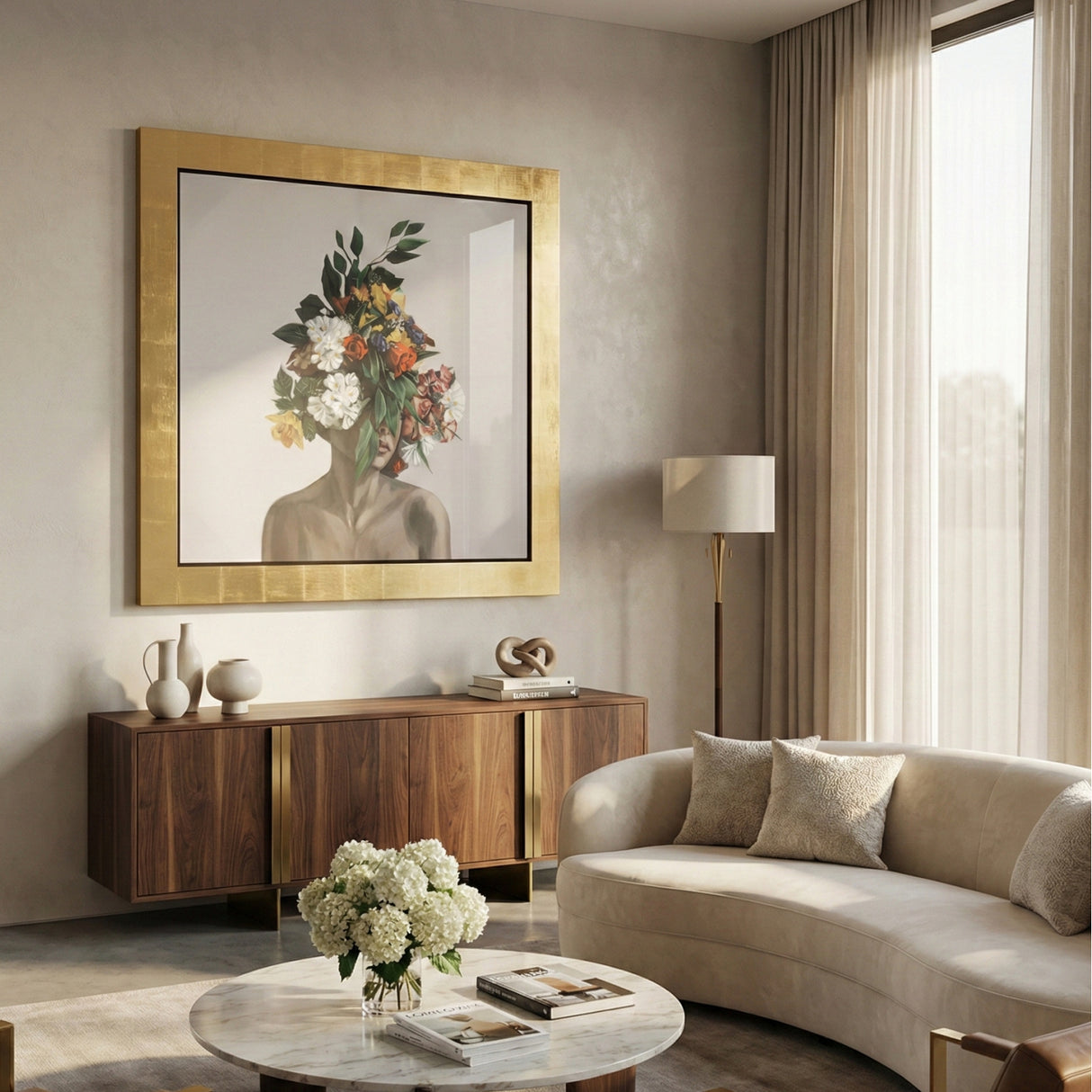   Floral Crowned Woman Painting | Oroa.com