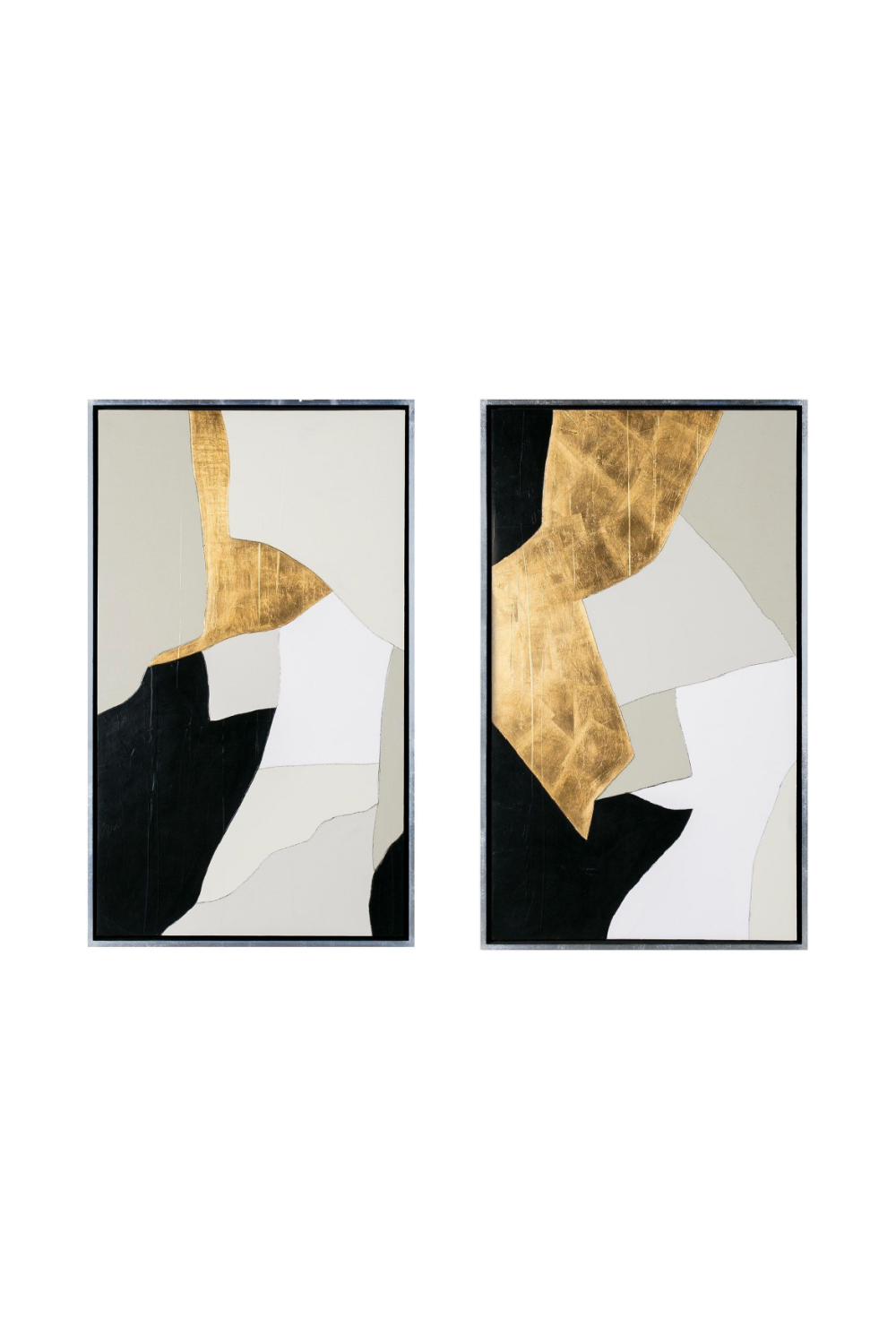   Gold Leaf Abstract Painting Set (2) | Oroa.com