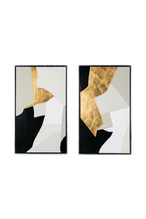   Gold Leaf Abstract Painting Set (2) | Oroa.com