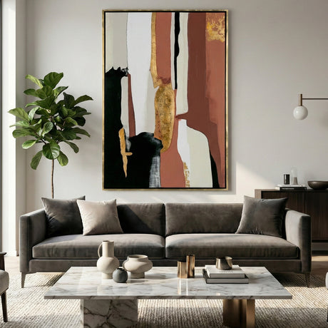   Gold Accented Abstract Painting | Oroa.com
