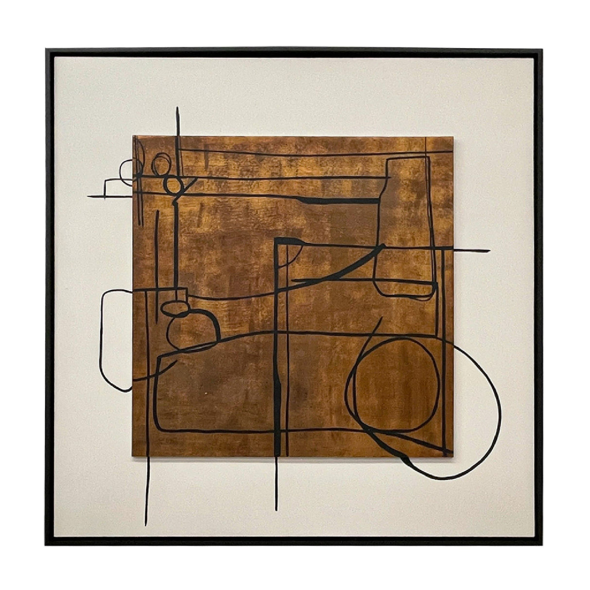   Brown Minimalist Art Print 71" x 71" | Oroa.com