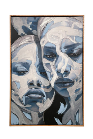   Two Female Portrait Painting 47" x 71" | Oroa.com