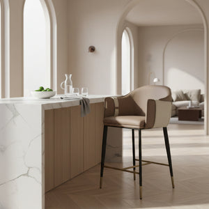   Vegan Leather Counter Chair | Oroa.com
