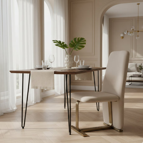   Linen Upholstered Dining Chair Set (2) | Oroa.com