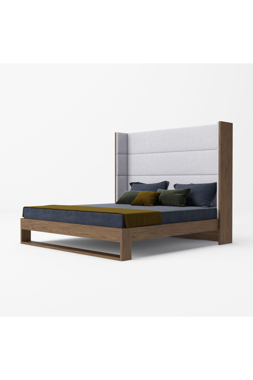   Gray Cotton Twill Bed | Oroa.com
