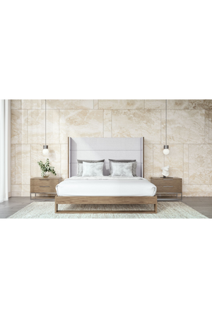   Gray Cotton Twill Bed | Oroa.com