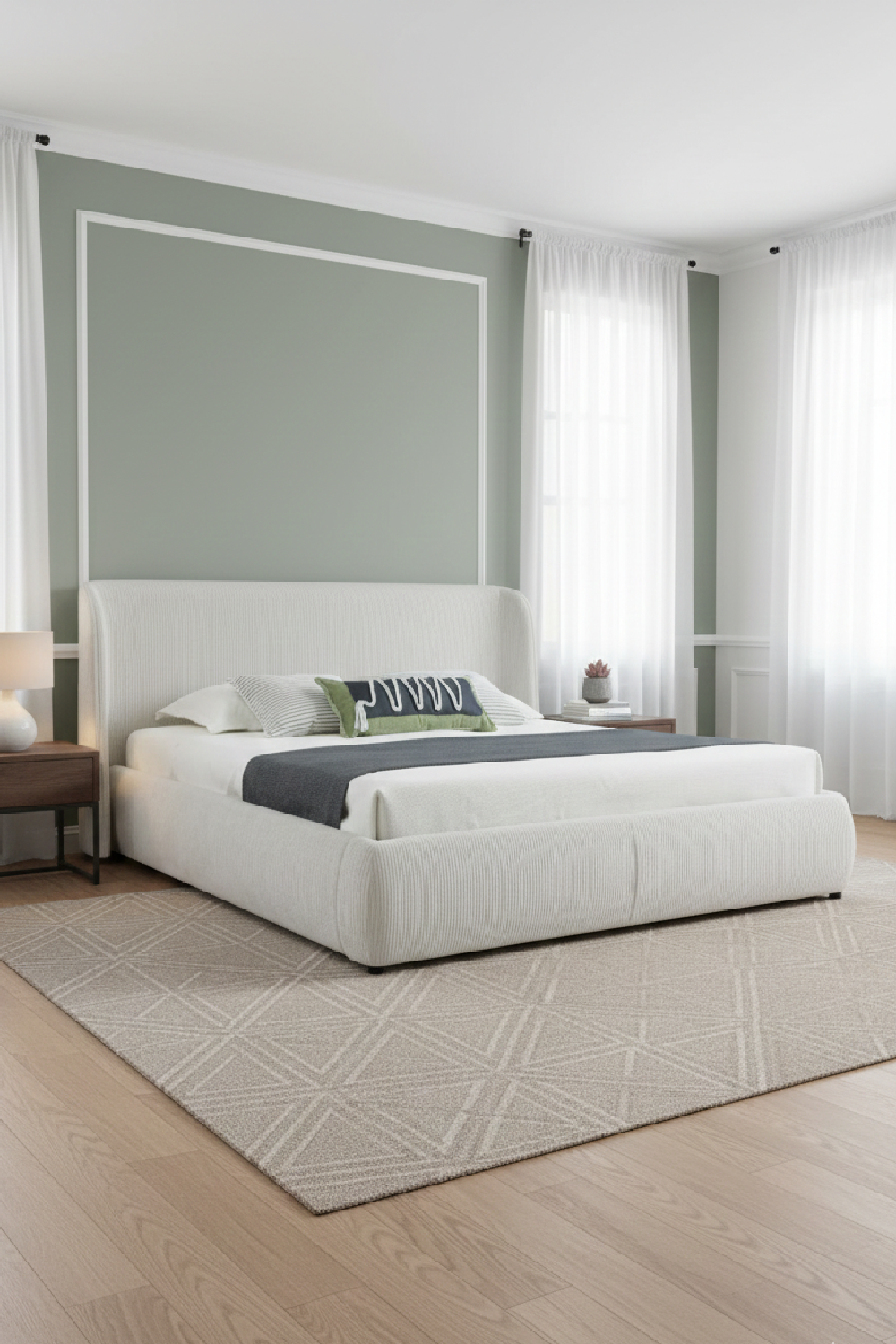   White Upholstered Bed | Oroa.com