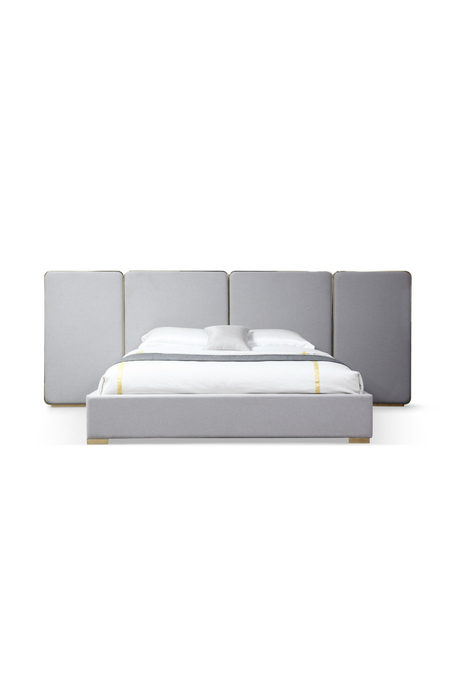   Gray Linen Eastern King Bed | Oroa.com